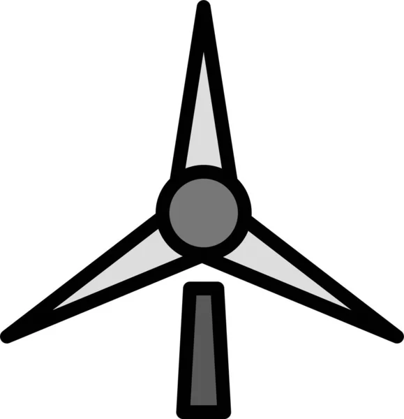 風力タービンのアイコン 風車用プロペラのアイコンの簡単なイラストです — ストックベクタ