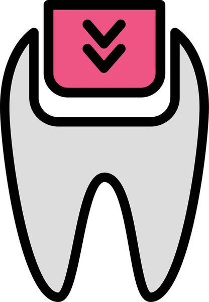 Οδοντιατρική Περίθαλψη Απλή Απεικόνιση — Διανυσματικό Αρχείο