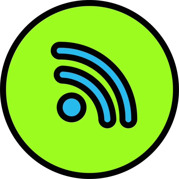Wifi Icoon Platte Vectorillustratie Van Draadloze Technologie — Stockvector