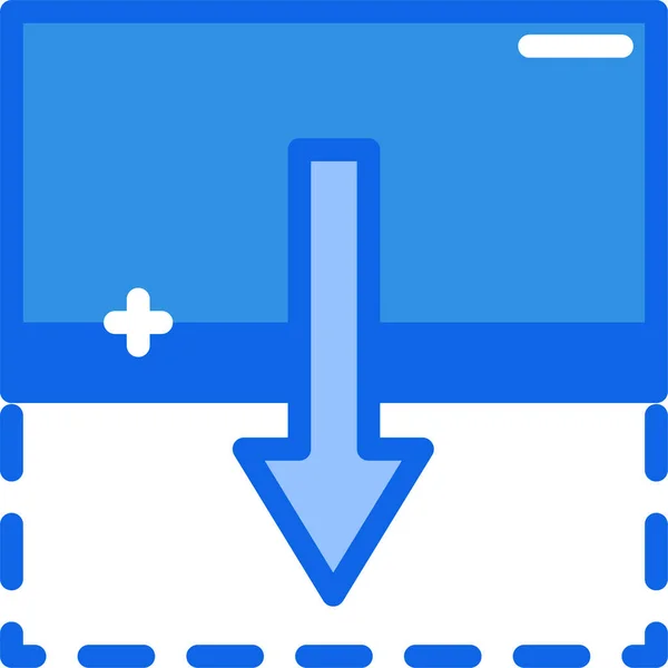 Vektor Symbol Herunterladen Stil Ist Zweifarbig Flaches Symbol Blaue Und — Stockvektor