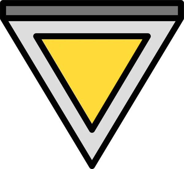 Triángulo Web Icono Ilustración Simple — Vector de stock