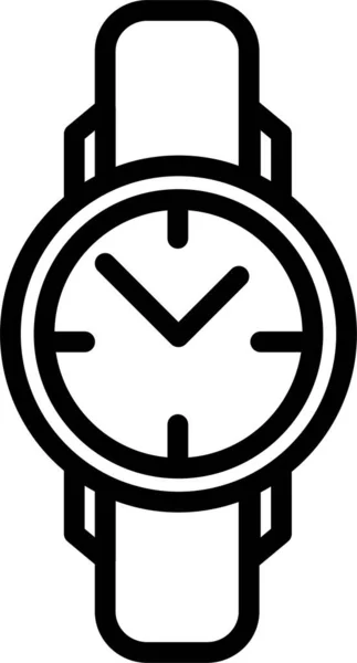 Beyaz Arkaplanda Izole Edilmiş Saat Simgesi Vektör Illüstrasyonu — Stok Vektör