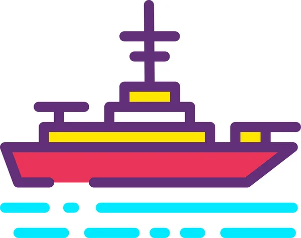 Schip Web Icoon Eenvoudige Illustratie — Stockvector