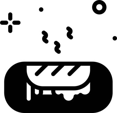 Kahvaltı web simgesi, basit vektör illüstrasyonu