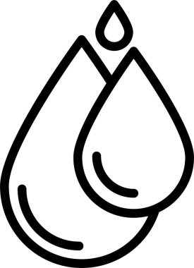 beyaz arkaplanda izole edilmiş su damlası simgesi