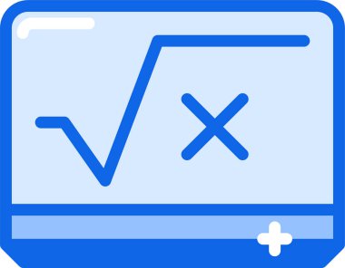 Matematik. Web simgesi basit illüstrasyon
