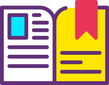 Kitap. Web simgesi basit illüstrasyon