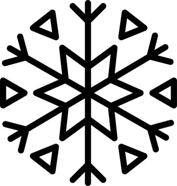 Kar Tanesi simgesinin vektör çizimi