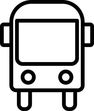 Otobüs. Web simgesi basit illüstrasyon