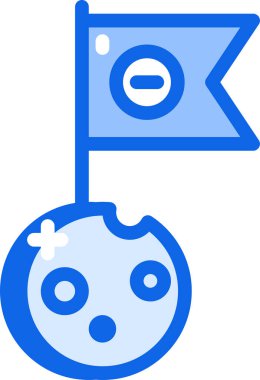 Gece gökyüzünde ayın vektör çizimi