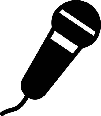 Mikrofon. Web simgesi basit illüstrasyon