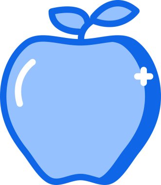 Apple simgesi, vektör illüstrasyonu beyaz arkaplanda izole edildi 