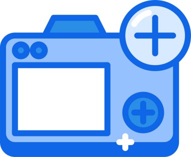 kamera web simgesi, basit vektör illüstrasyonu 