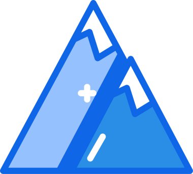 Dağlar. Web simgesi basit illüstrasyon