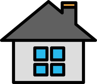 Ev. Web simgesi basit illüstrasyon