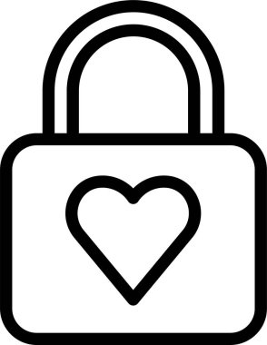 Kilit. Web simgesi basit illüstrasyon