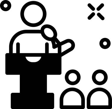 politika web simgesi, basit vektör illüstrasyonu 