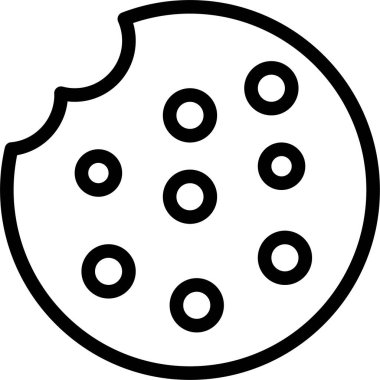 Çerez web simgesi, basit illüstrasyon