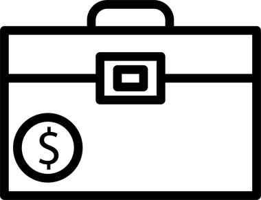 Çanta. Web simgesi basit tasarım