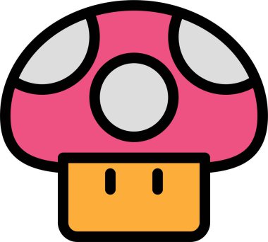 Mantar. Web simgesi basit tasarım 