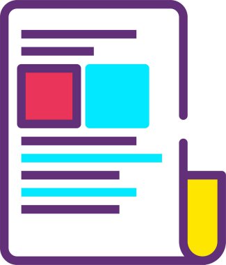 Gazete. Web simgesi basit illüstrasyon