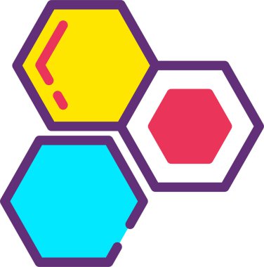 Web ve mobil için altıgen vektör simgesi