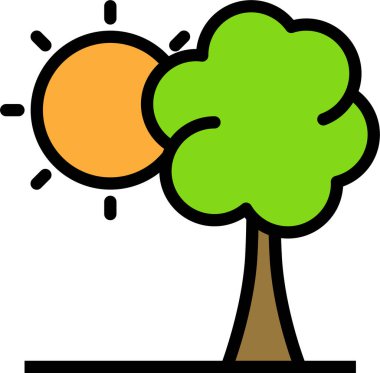 Ağaç. Web simgesi basit illüstrasyon
