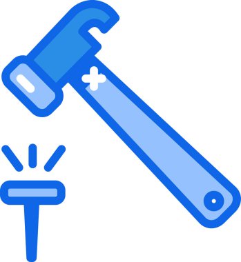 Çekiç. Web simgesi basit illüstrasyon