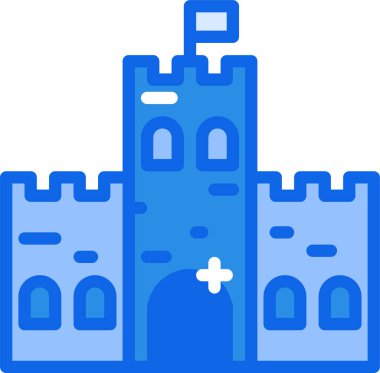 Şato. Web simgesi basit tasarım