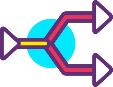 Intersect web simgesi, basit illüstrasyon