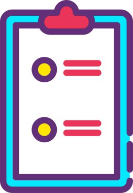 anket web simgesi, beyaz arkaplanda izole edilmiş basit vektör illüstrasyonu