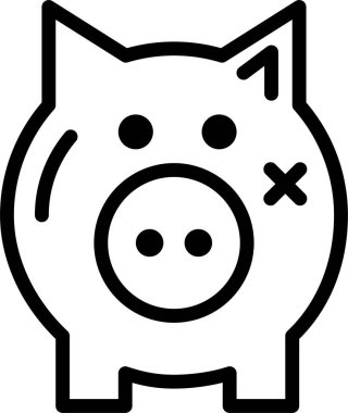 domuzcuk banka vektör simgesi