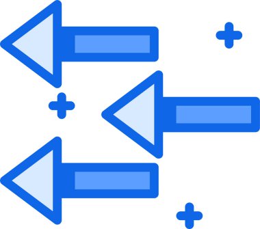 Çıkış işaretinin mavi vektör simgesi