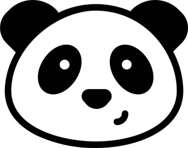 panda. Web simgesi basit illüstrasyon