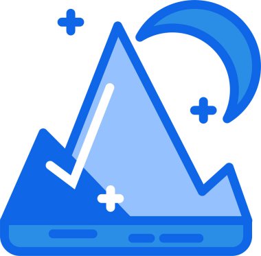 Dağlar. Web simgesi basit illüstrasyon 