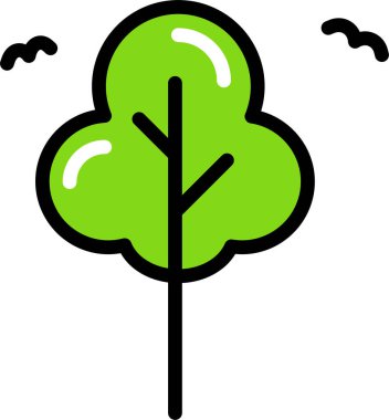 Ağaç. Web simgesi basit illüstrasyon