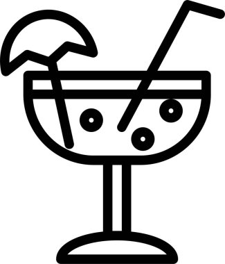 Kokteyl web simgesi vektör illüstrasyonu