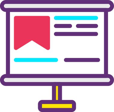 Online eğitim. Web simgesi