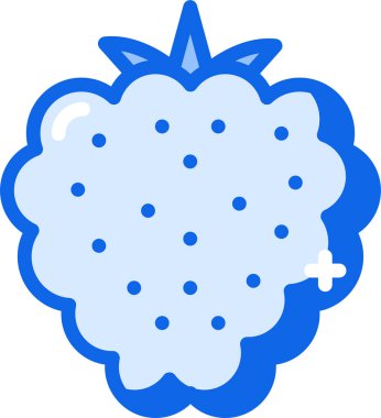 Çilekli. Web simgesi basit illüstrasyon