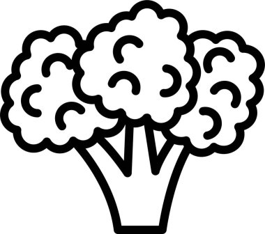 Brokoli. Web simgesi basit illüstrasyon