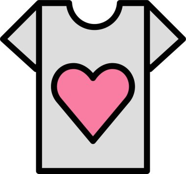 Gömlek Web simgesi, basit vektör illüstrasyonu