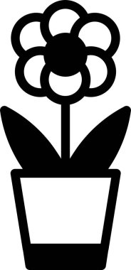 Çiçek. Web simgesi basit illüstrasyon