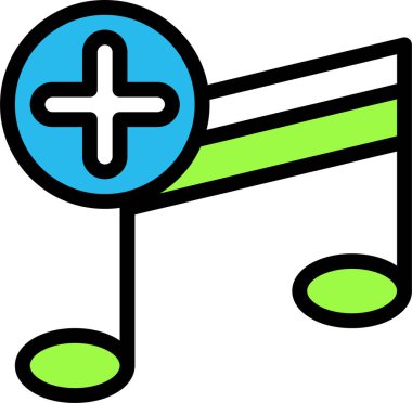 Müzik. Web simgesi basit illüstrasyon