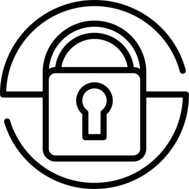 Kilit. Web simgesi basit illüstrasyon