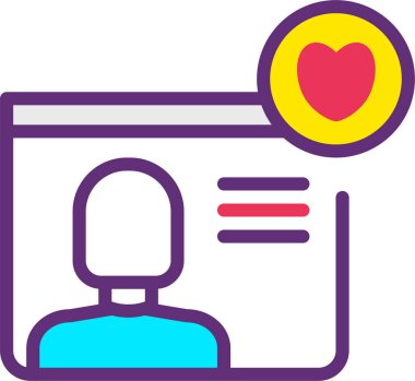 kullanıcı profili simgesi, basit vektör illüstrasyonu 