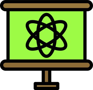 atom. Web simgesi basit illüstrasyon