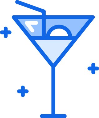 Kokteyl web simgesi vektör illüstrasyonu