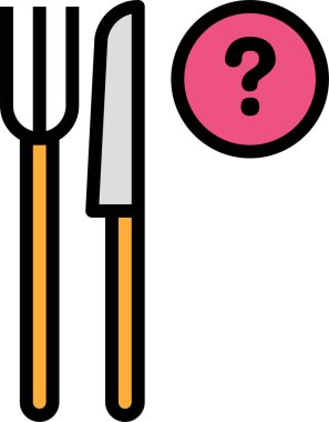 Soru işareti simgesi, basit vektör illüstrasyonu beyaz arkaplanda izole edildi