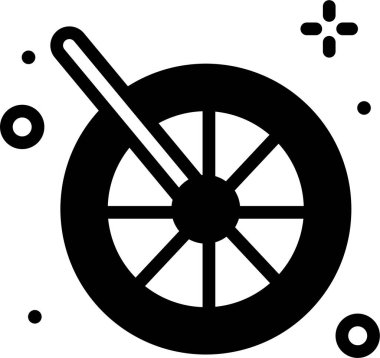 Tekerlek. Web simgesi basit tasarım