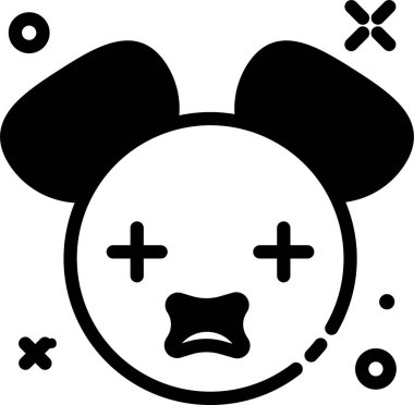 karakter web simgesi, basit vektör illüstrasyonu 